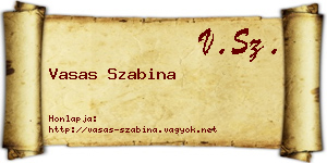 Vasas Szabina névjegykártya