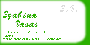 szabina vasas business card